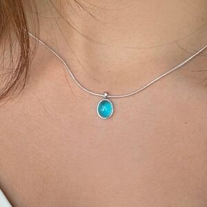Sunnie Jewelry Aquamarine Moonstone Necklace